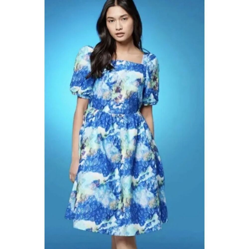 Disney Parks Avatar The Way of Water Dress Blue Size L Cotton Lined EUC